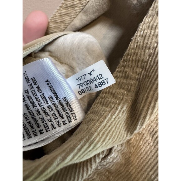 American Eagle Corduroy Tan Brown Overalls Size XXS Fall Cozy Preppy Layer Flaws - Picture 7 of 13